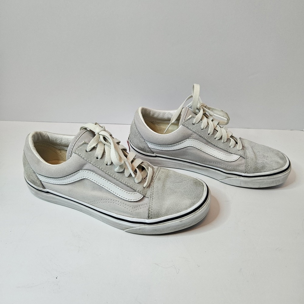 Vans Shoes Mens 6 Womens 7.5 Old Skool Sneakers Gray Canvas Round Toe Skater